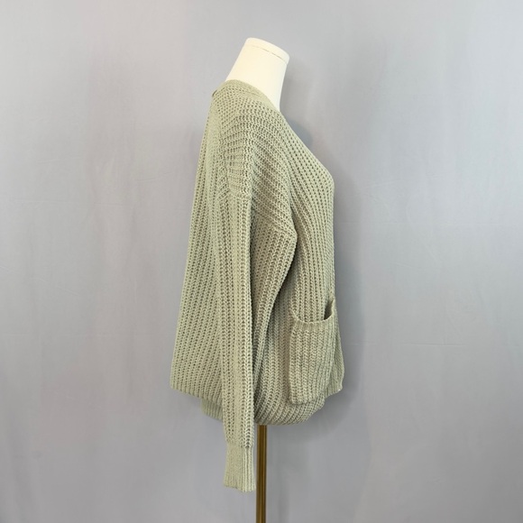 American Eagle Outfitters Open-Front Cardigan - Light Olive - Picture 4 of 5